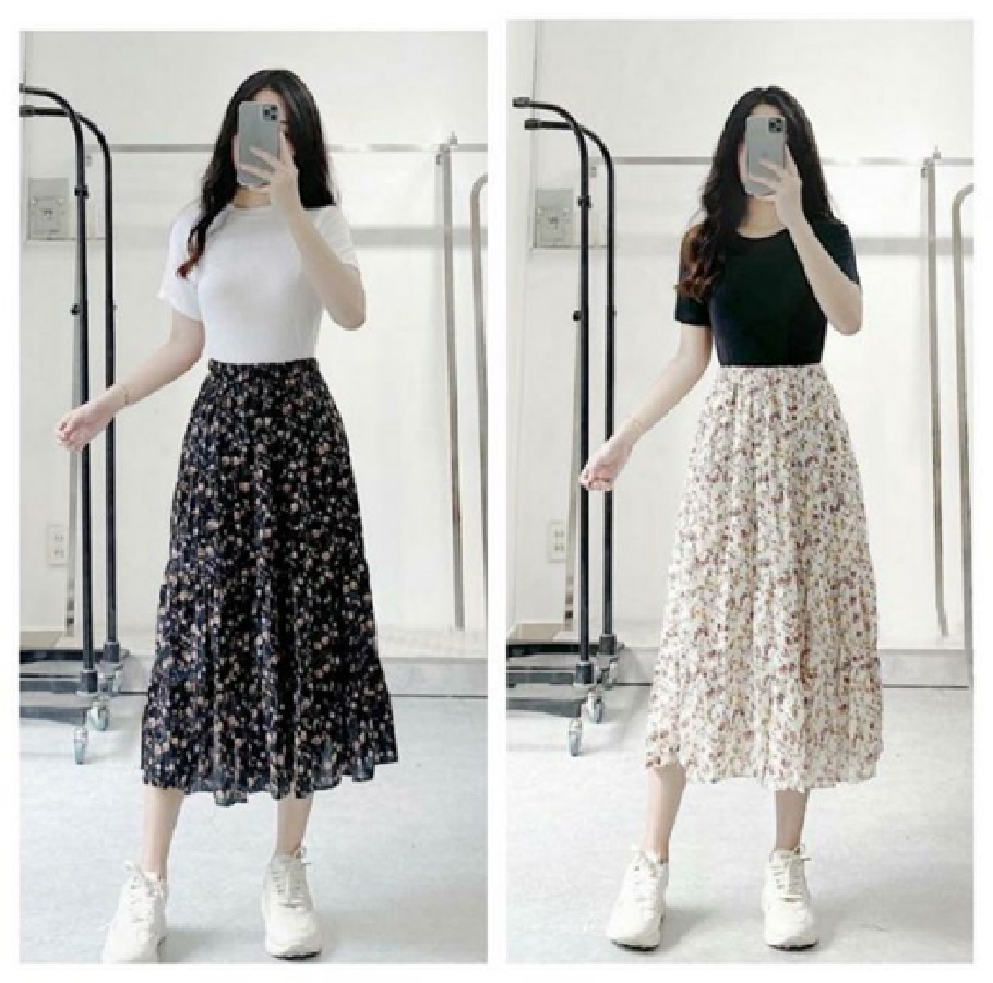 Chân váy ngắn hoa nhí | Shopee Việt Nam